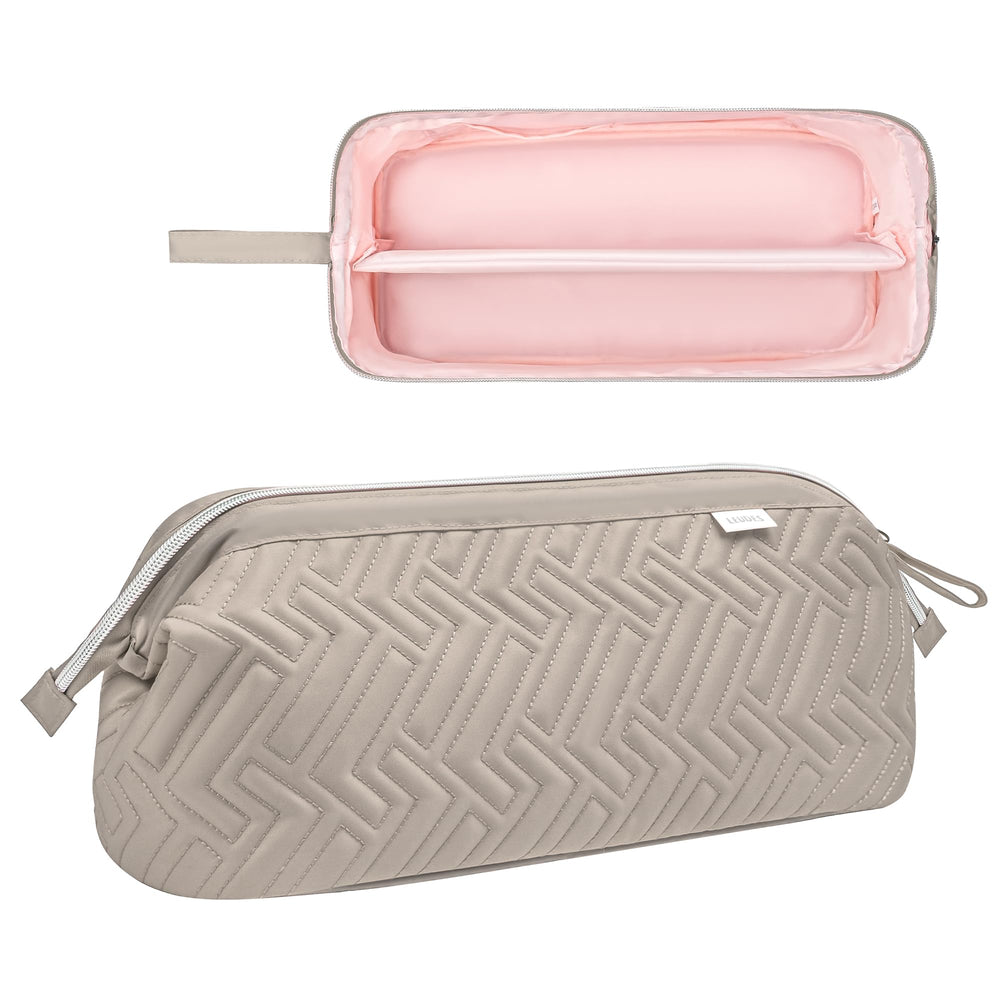 Leudes travel bag camel multiple pockets for accessories