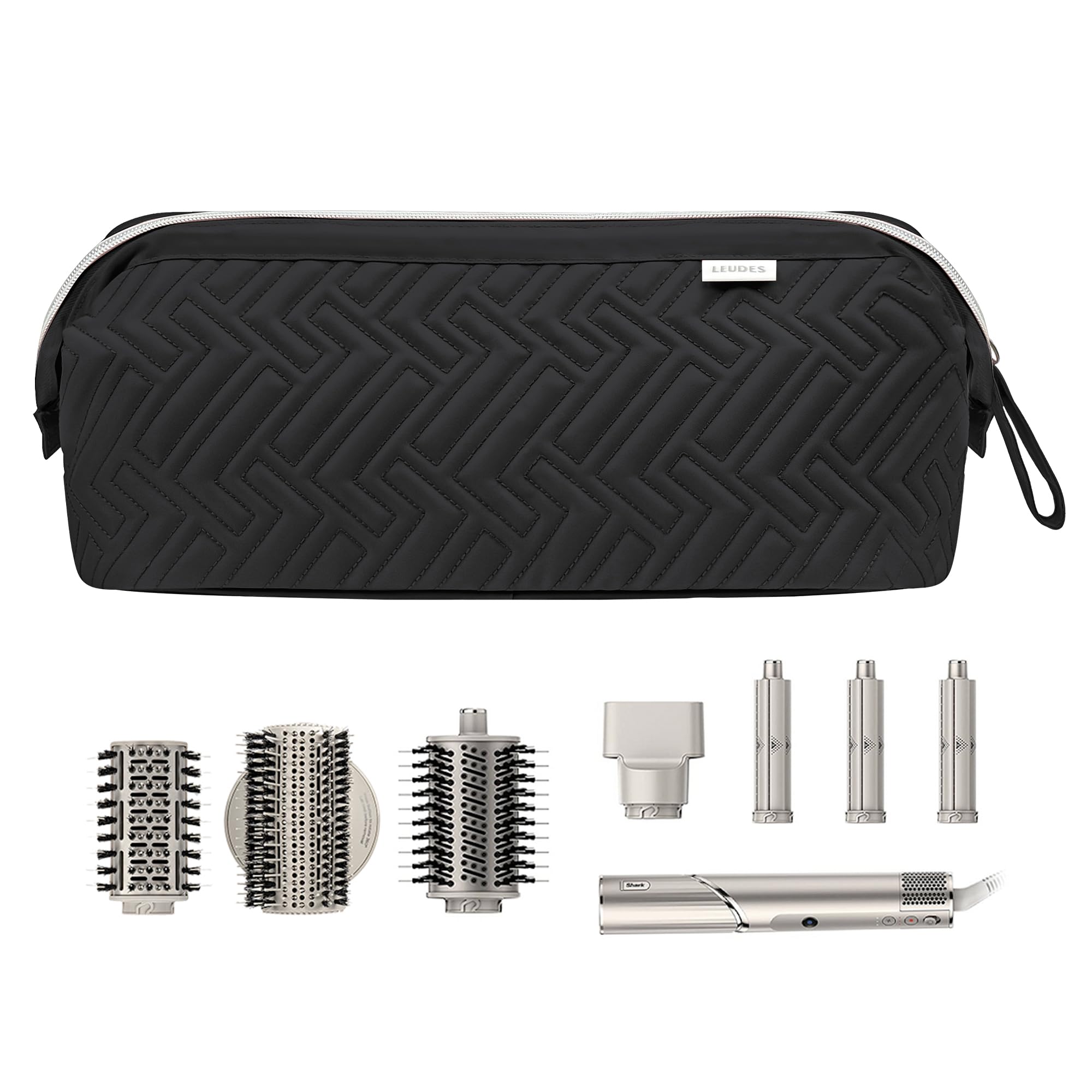 Leudes travel bag padded interior protects wands and dryer during journeys.