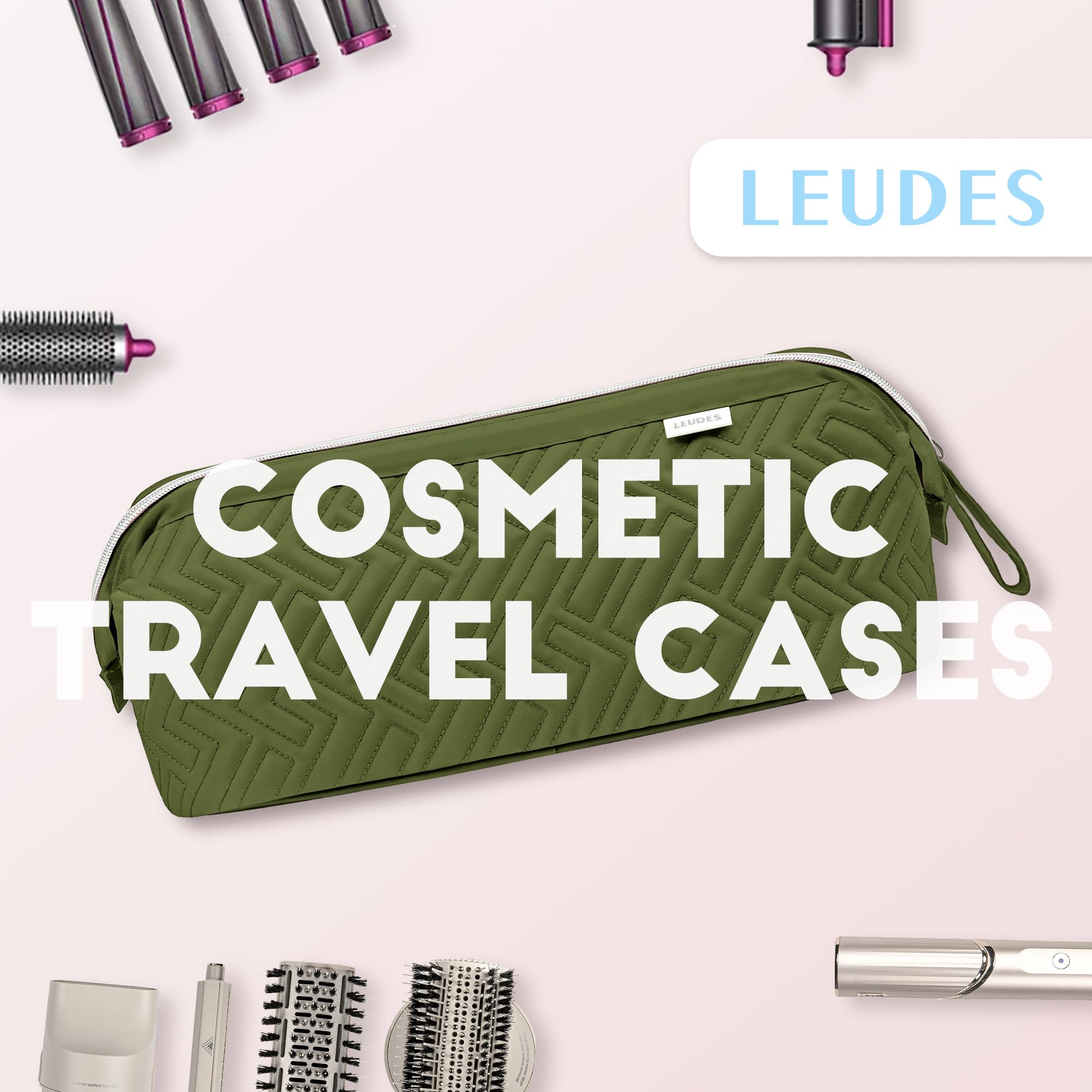 Leudes travel bag nylon shell is water resistant and lightweight