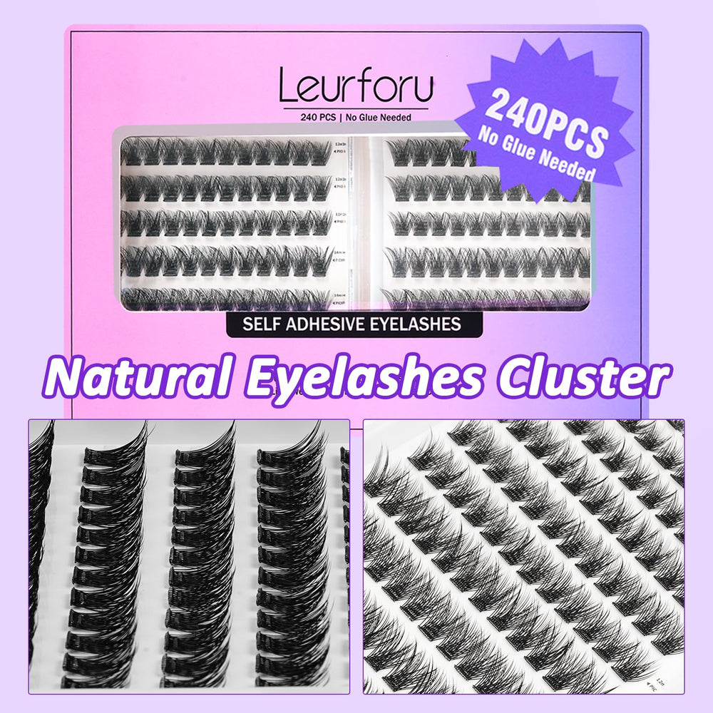 Leurforu bulk lash clusters pack daily-wear versatility visual for customizable looks.