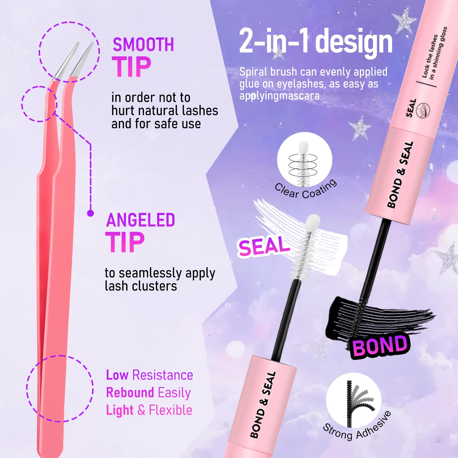 Leurforu easy-application clusters help achieve natural lashes quickly.