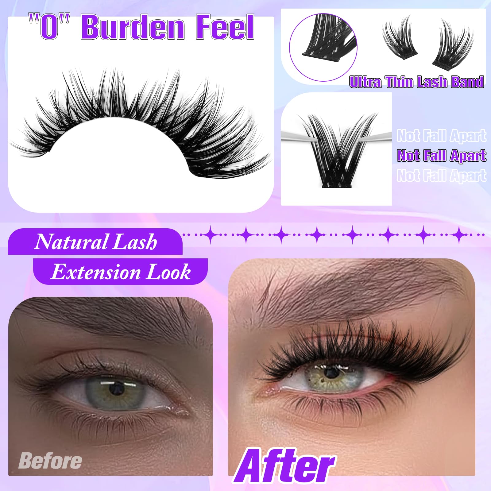 Leurforu lash clusters reusable and durable for multiple wears.