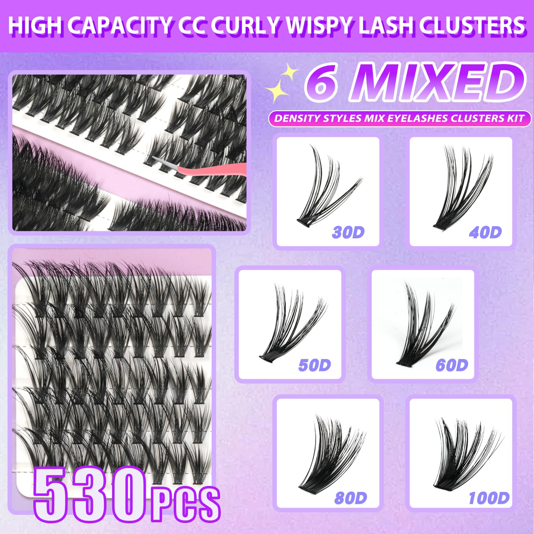 Leurforu mixed densities 30D-100D offer versatile lash customization.