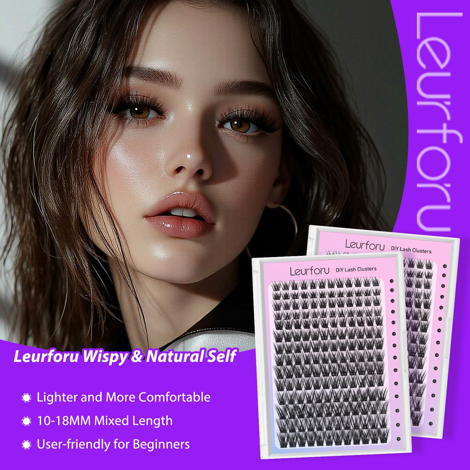 Leurforu professional designer brand lashes for customization.