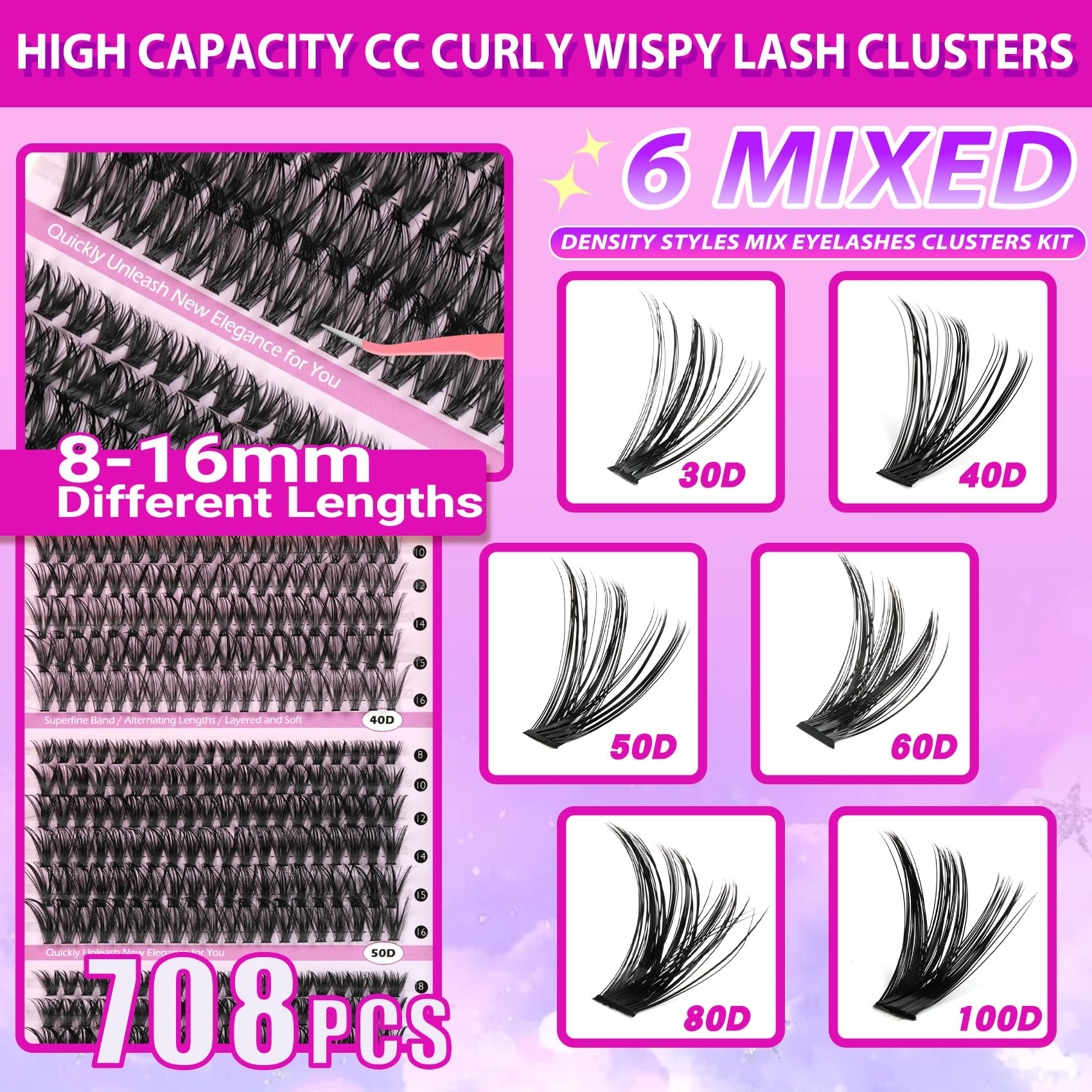 Soft ultra-thin lash band delivers a natural wispy blend.