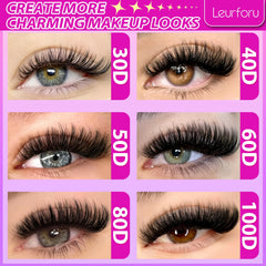 Ultra-light fiber lash clusters feel soft and comfortable on the eyelids.