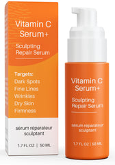 LeVaye Vitamin C Serum bottle closeup highlights brightening formula.