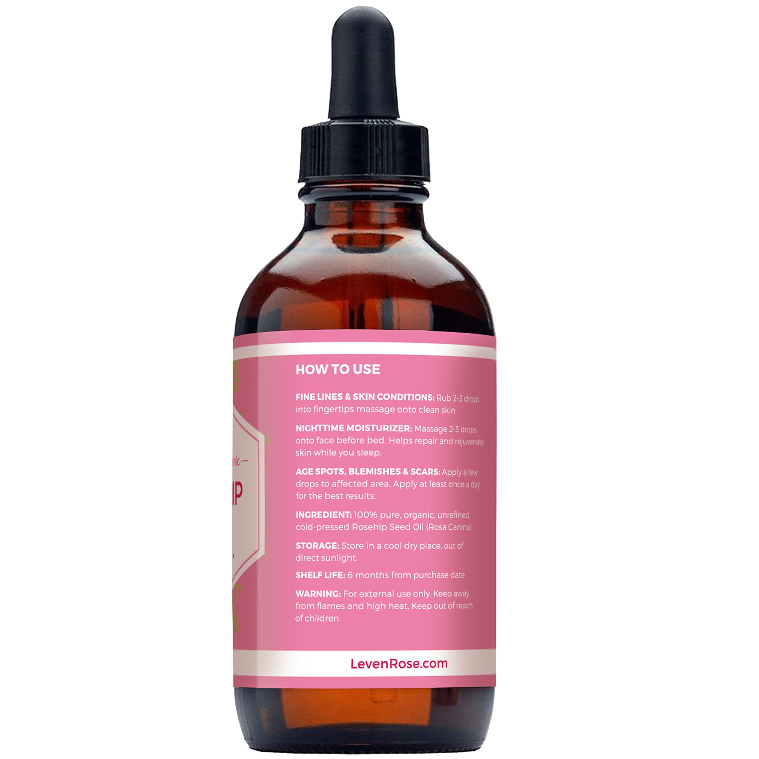 Aplicación facial nocturna suave con Leven Rose Rosa Mosqueta