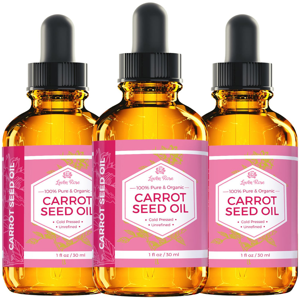 Leven Rose Aceite de Zanahoria uso diario para piel y cabello.