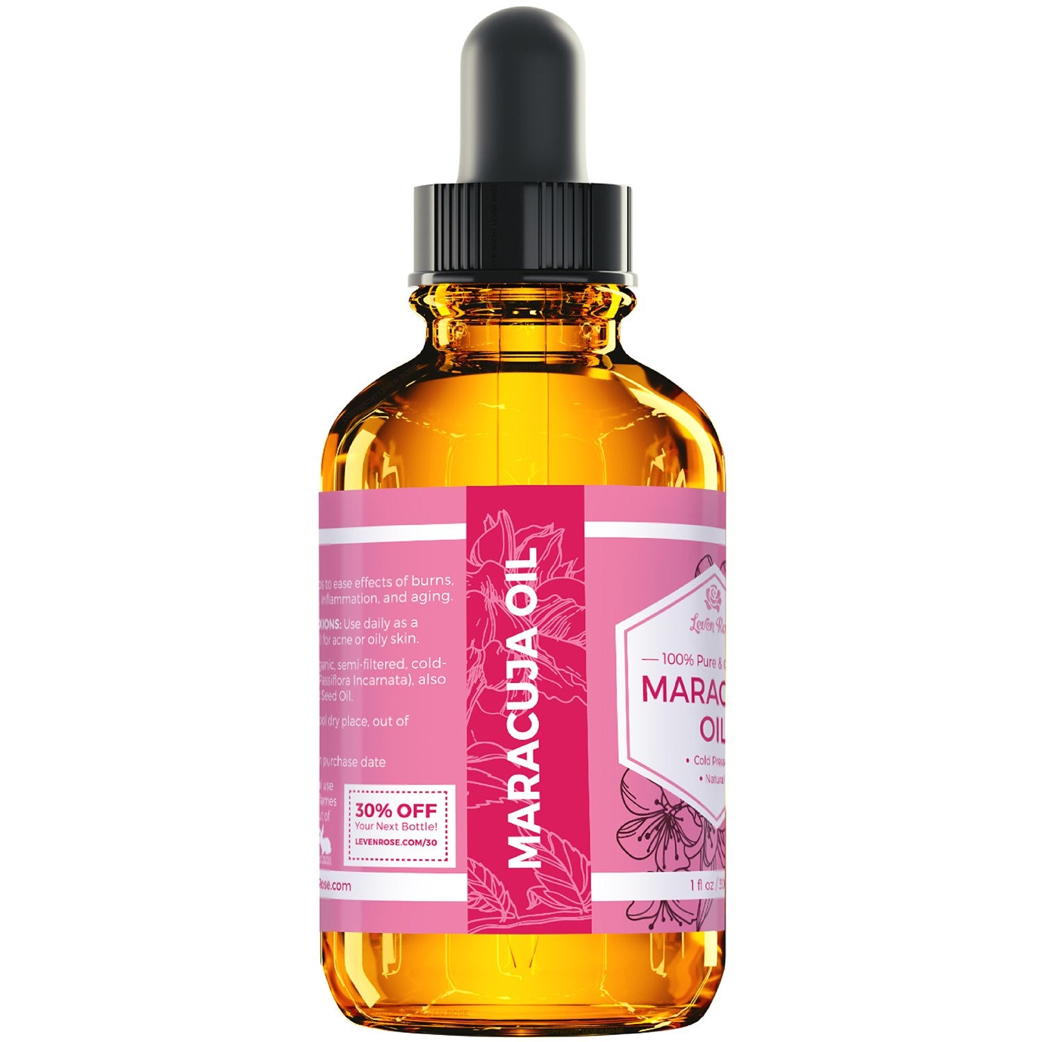 Leven Rose Aceite de maracuyá para cabello: puntas con brillo ligero.