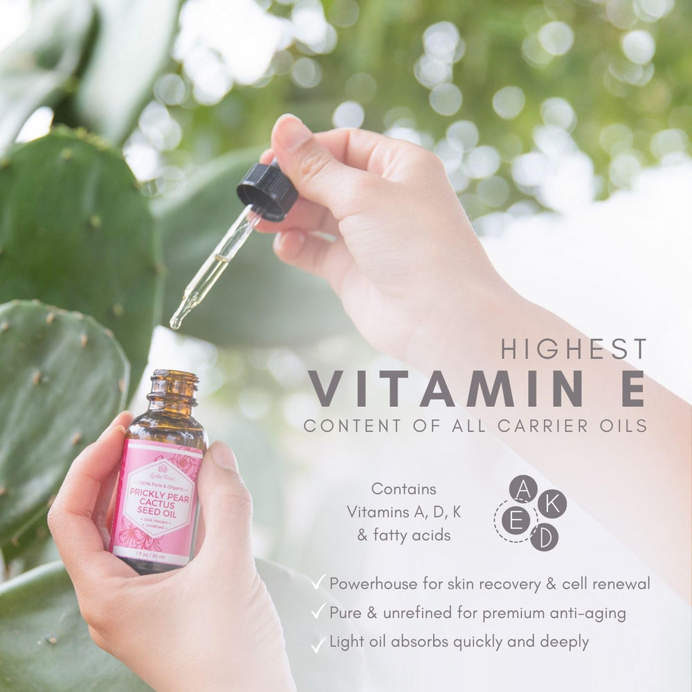 Prickly pear seed oil texture on skin shows fast absorption