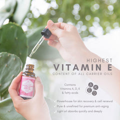 Prickly pear seed oil texture on skin shows fast absorption