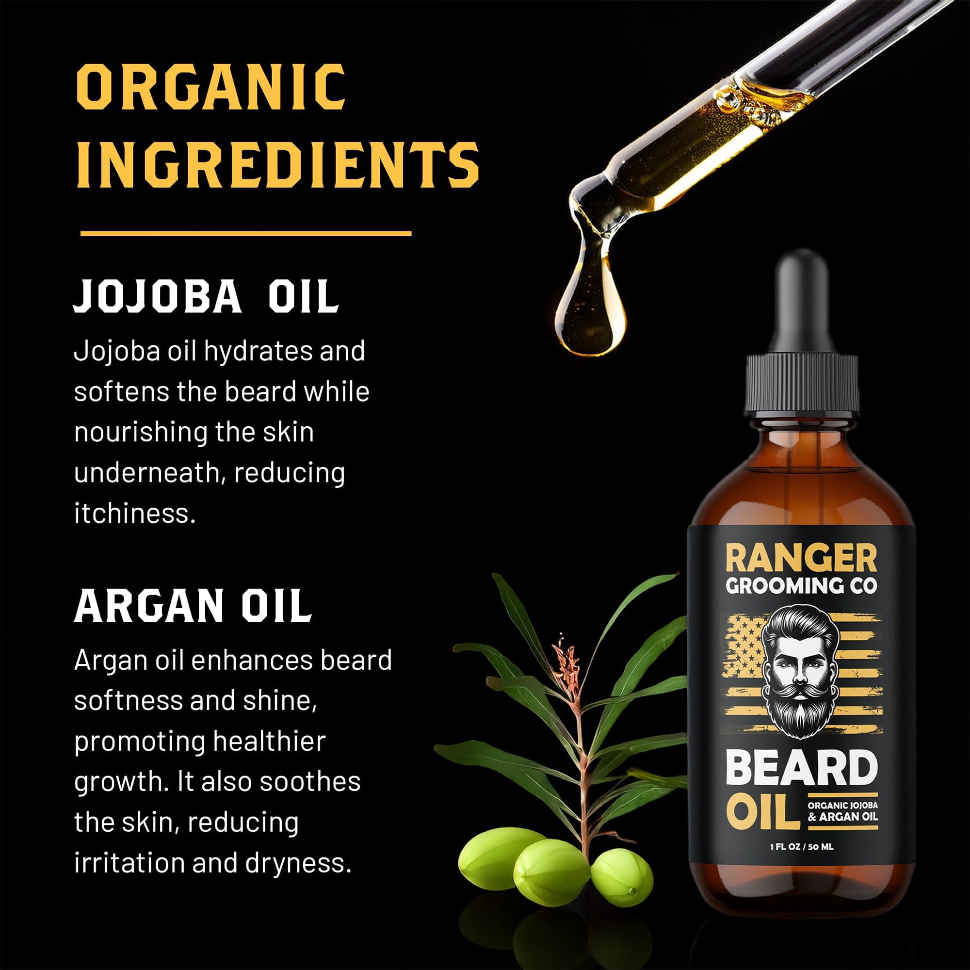 Leven Rose Ranger soft beard close-up reveals shine and smooth texture