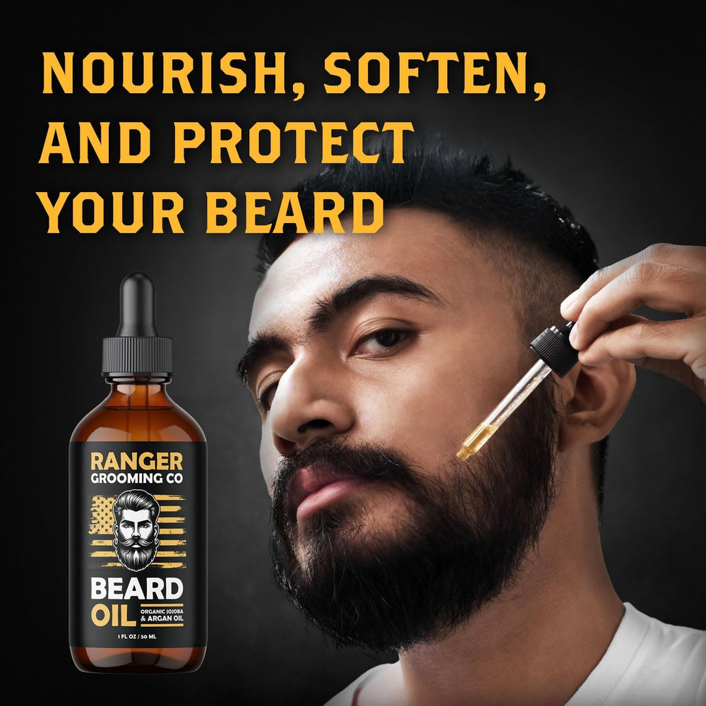 Leven Rose Ranger Unscented Beard Oil application method for even distribution