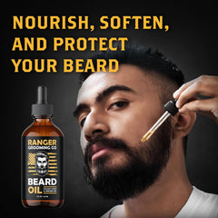 Leven Rose Ranger Unscented Beard Oil application method for even distribution