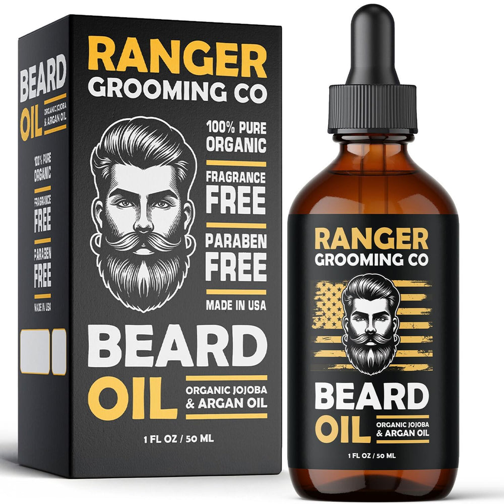 Leven Rose Ranger Unscented Beard Oil bottle pour: quick absorption and conditioning