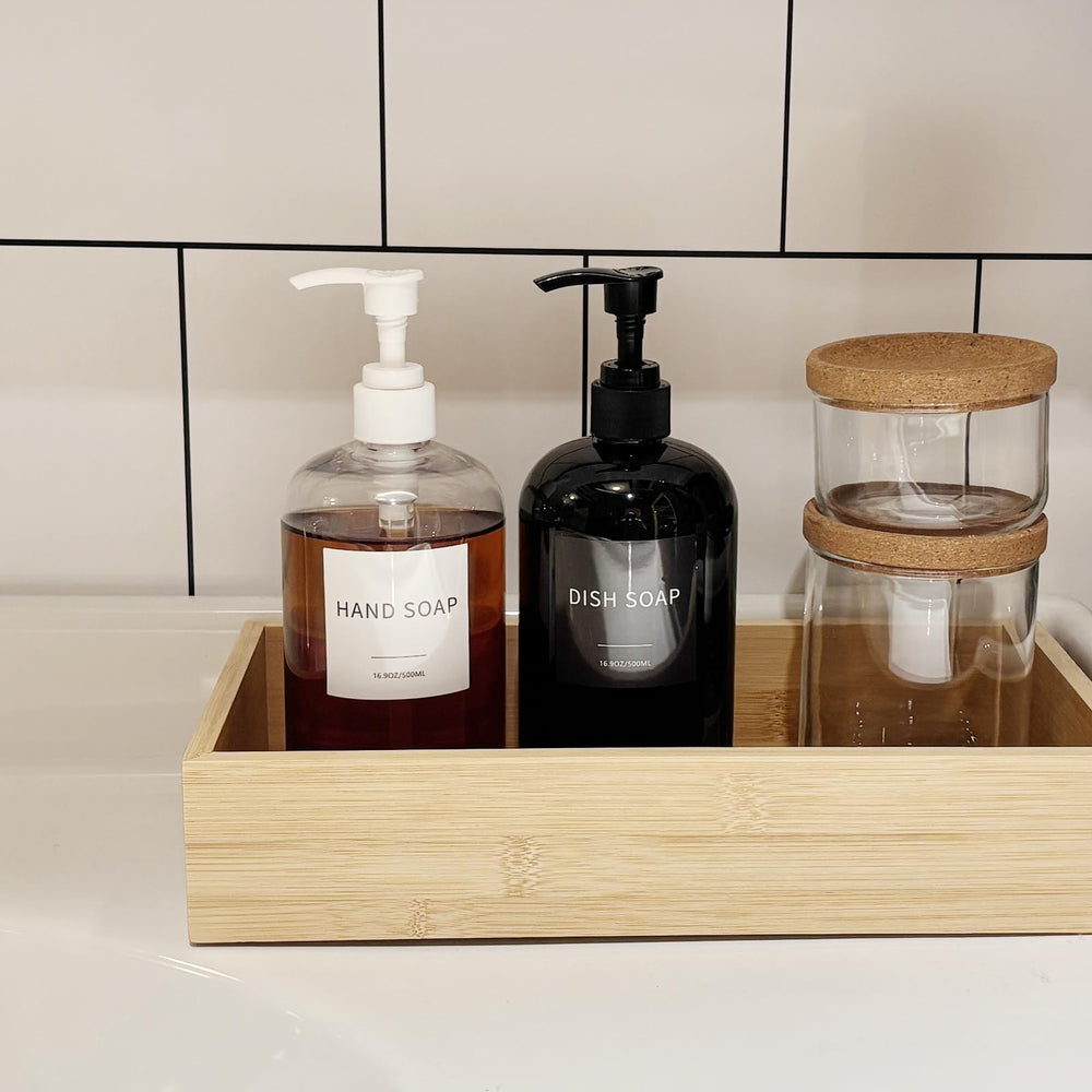 Lewistin bathroom-kitchen-ready bottles fit compact spaces and stylishly tidy countertops.