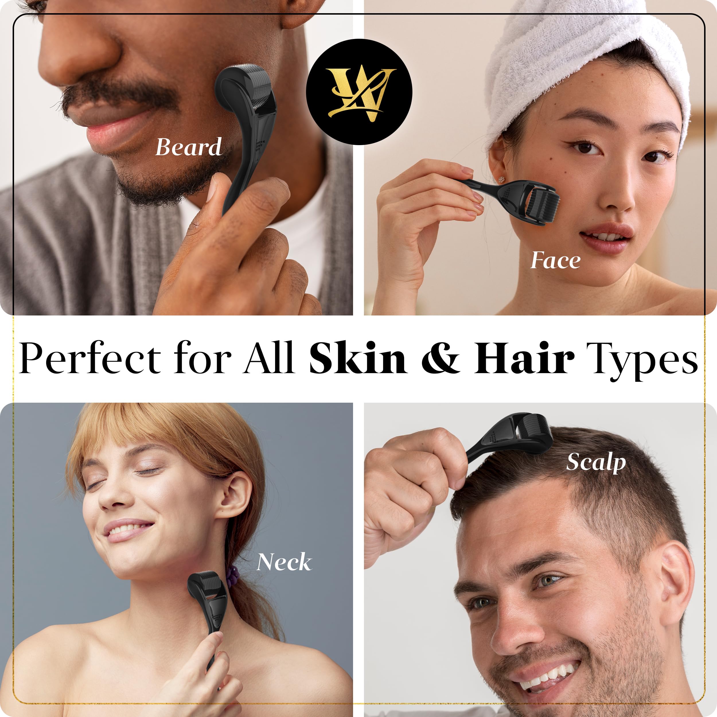 Lexi White Beauty derma roller for the beard to aid grooming routines