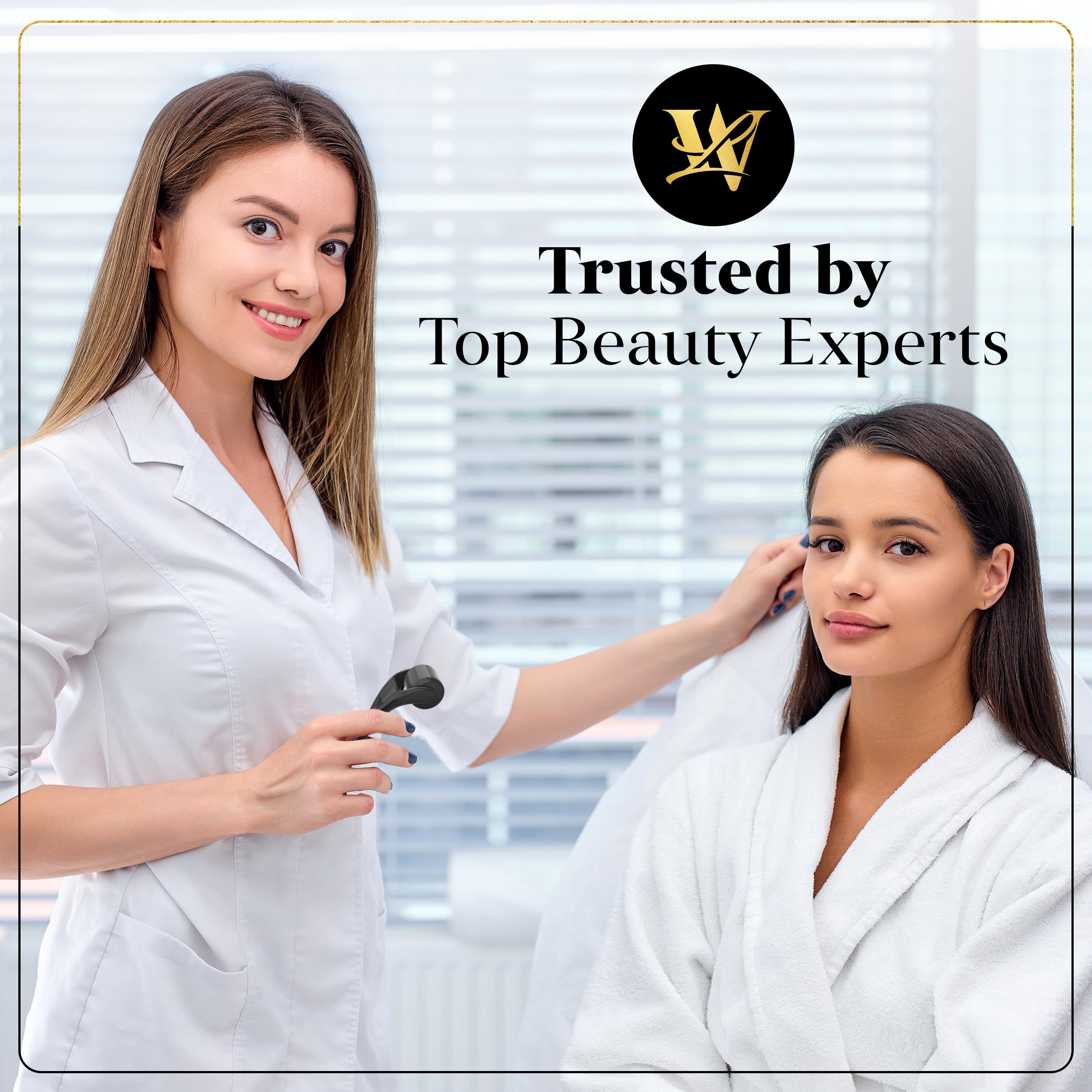 Estuche higiénico Lexi White Beauty y rodillo de microagujas, limpieza fácil