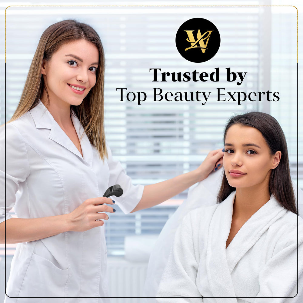 Estuche higiénico Lexi White Beauty y rodillo de microagujas, limpieza fácil