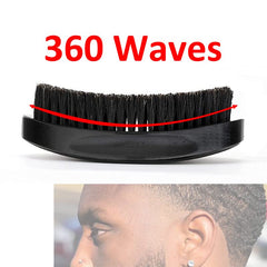 LexRory brush close-up shows natural boar bristles for gentle detangling