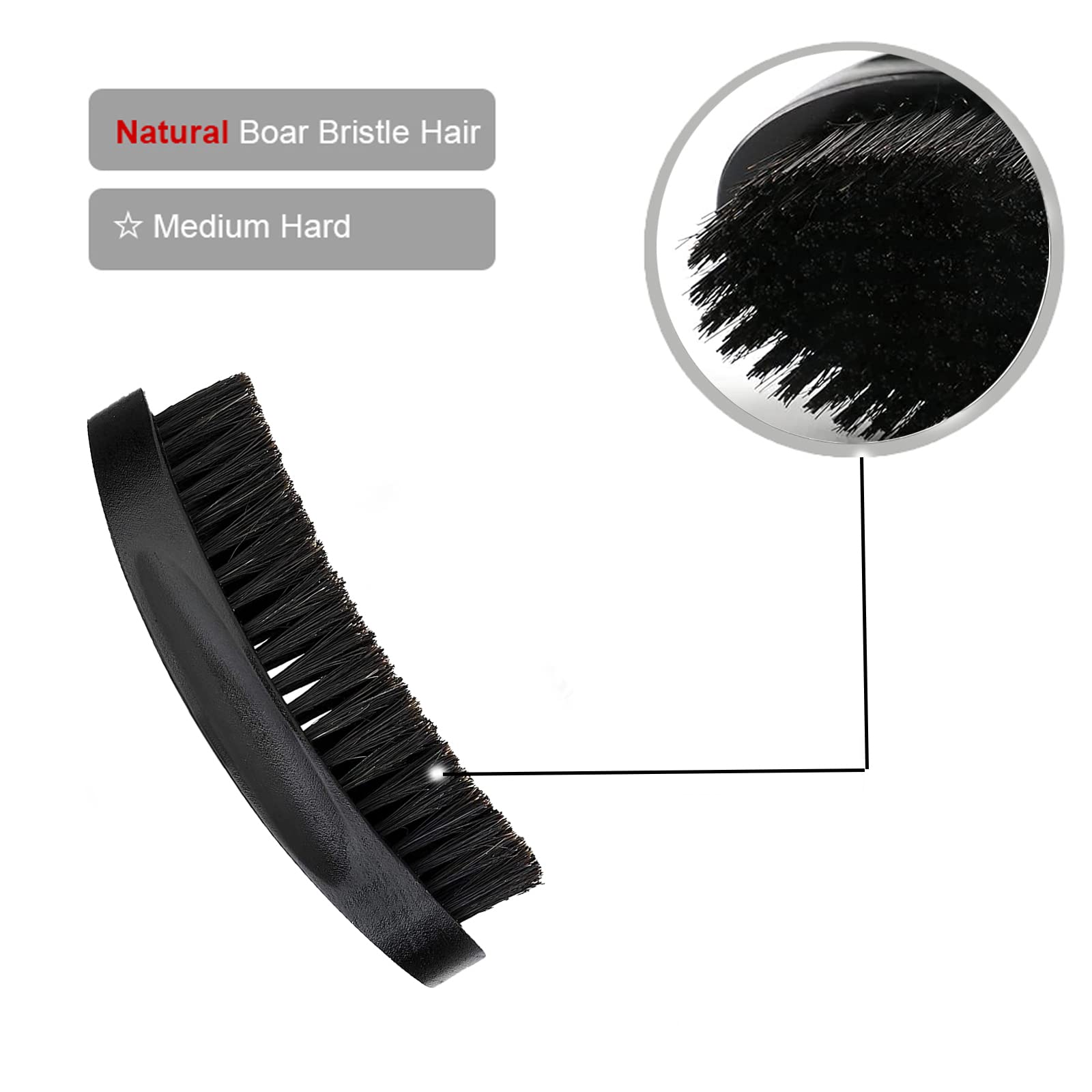 LexRory beard brush used for mustache styling and beard grooming