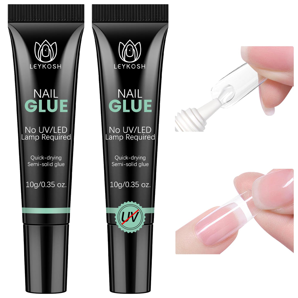 LEYKOSH Nail Glue with 10s dry application for fast manicures
