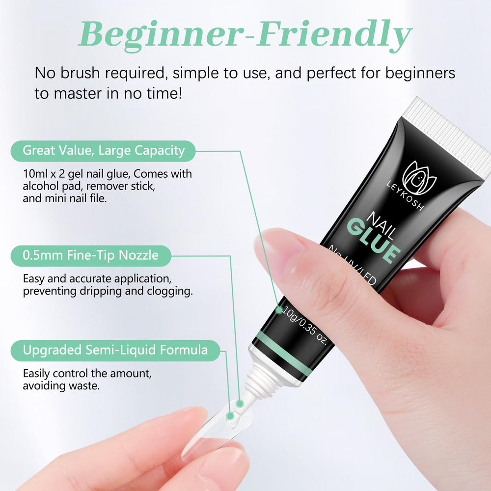 LEYKOSH suitable for fake tips, press-ons, and nail art projects