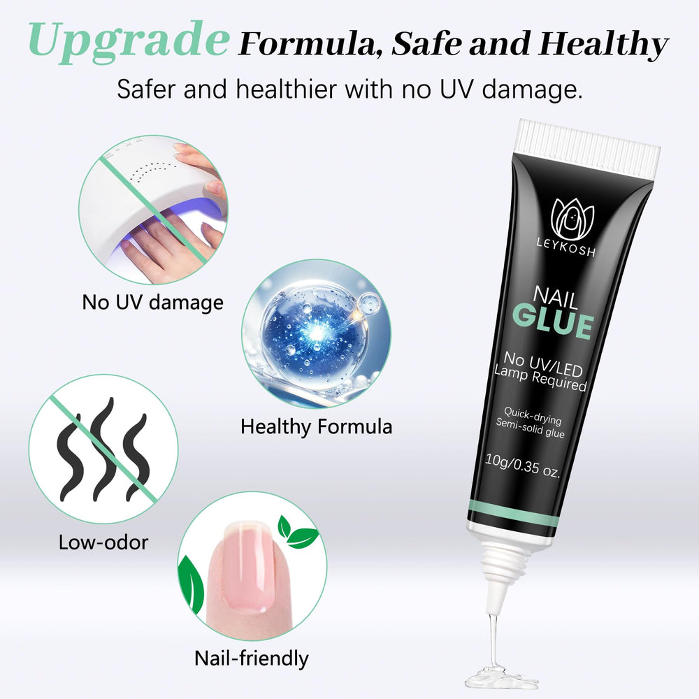LEYKOSH glue no lamp needed for lamp-free nail bonding