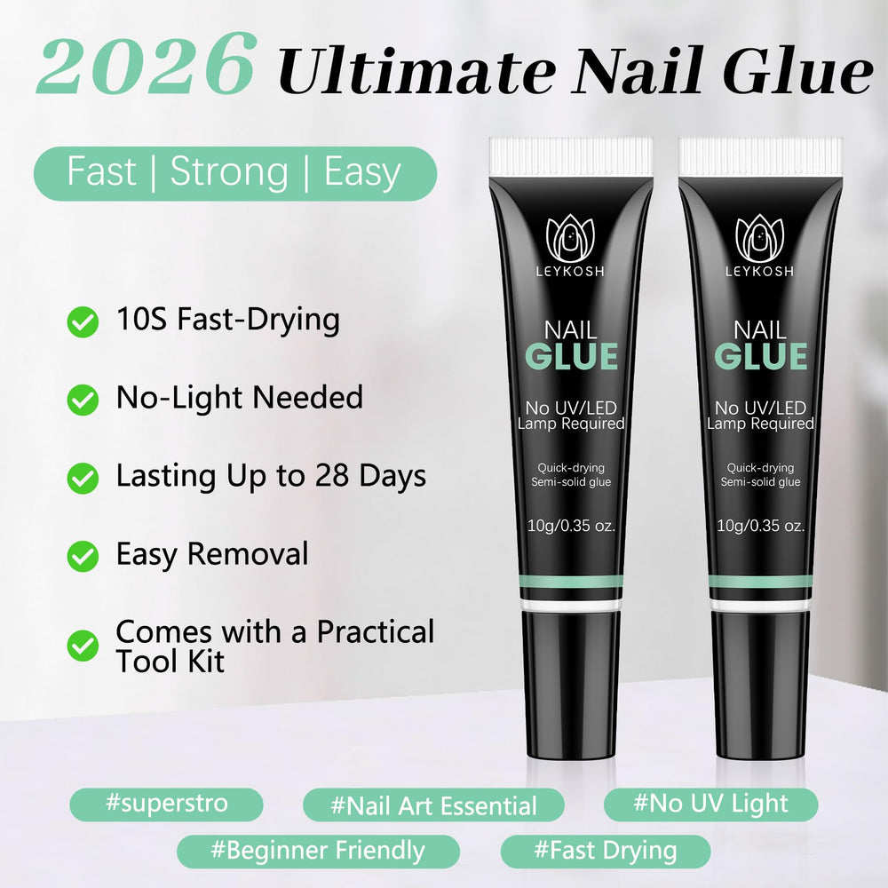 LEYKOSH Nail Glue precision tip 0.5mm enables precise, neat application