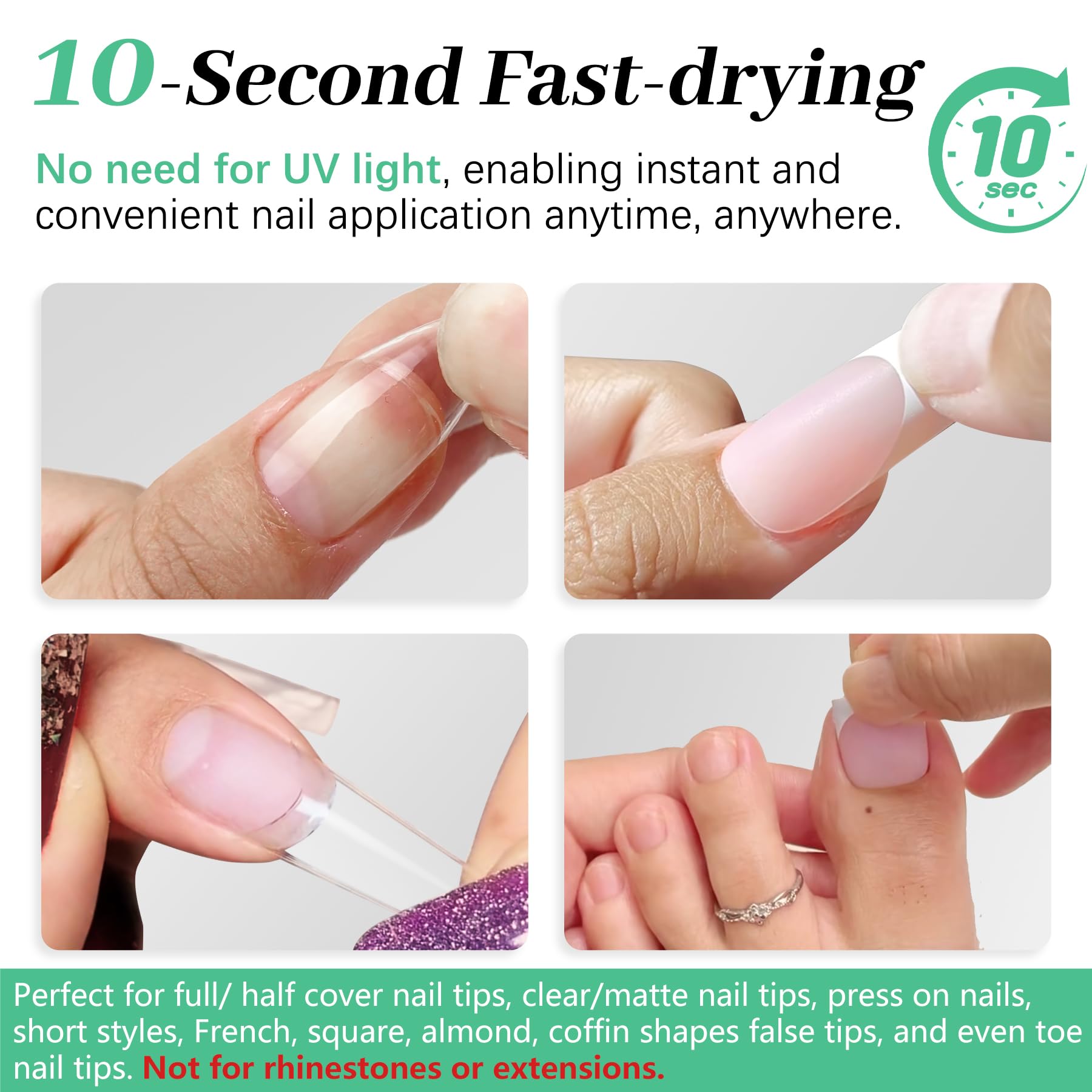 LEYKOSH remover 10ml acetone-free for gentle glue removal.