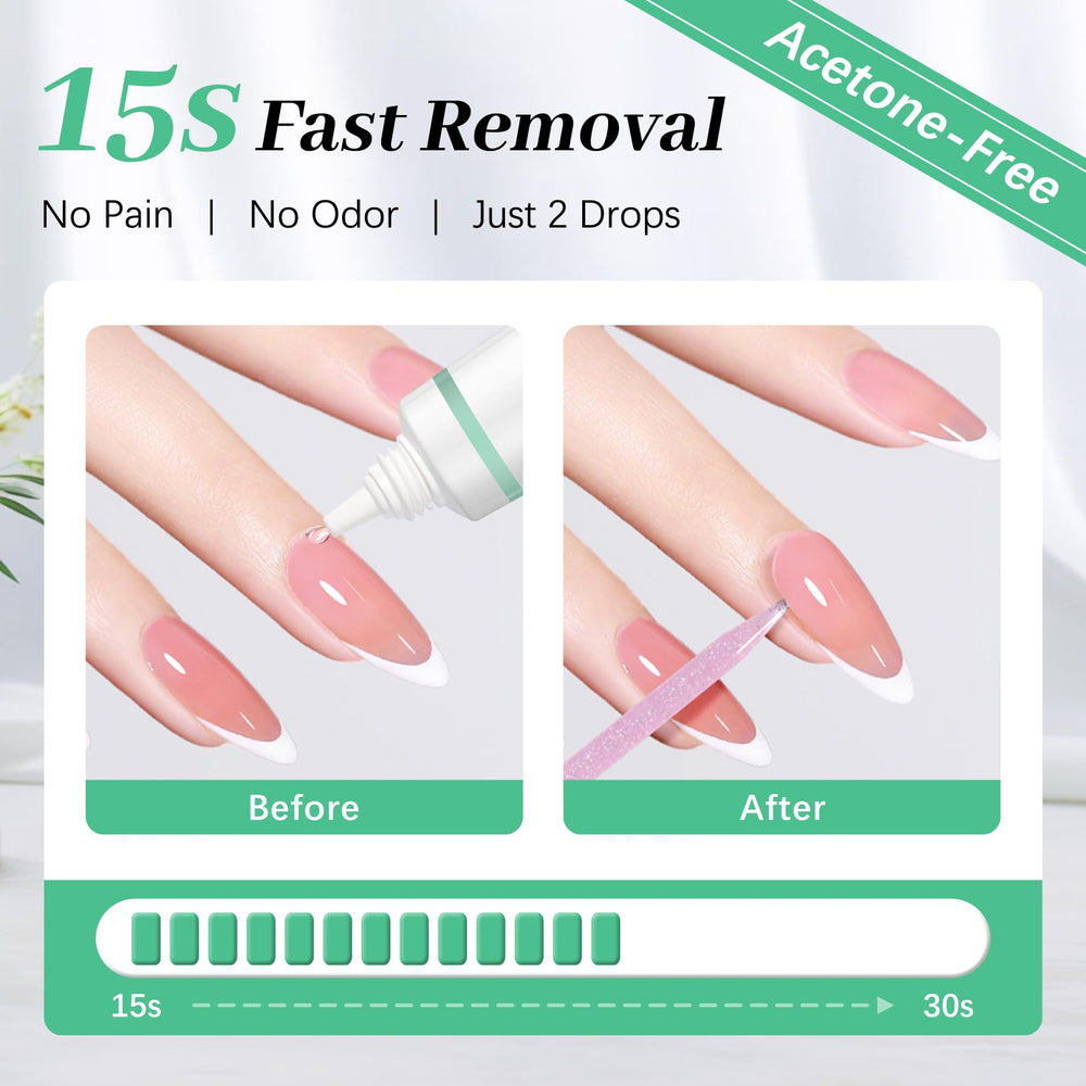 LEYKOSH remover uses two drops to dissolve glue quickly.