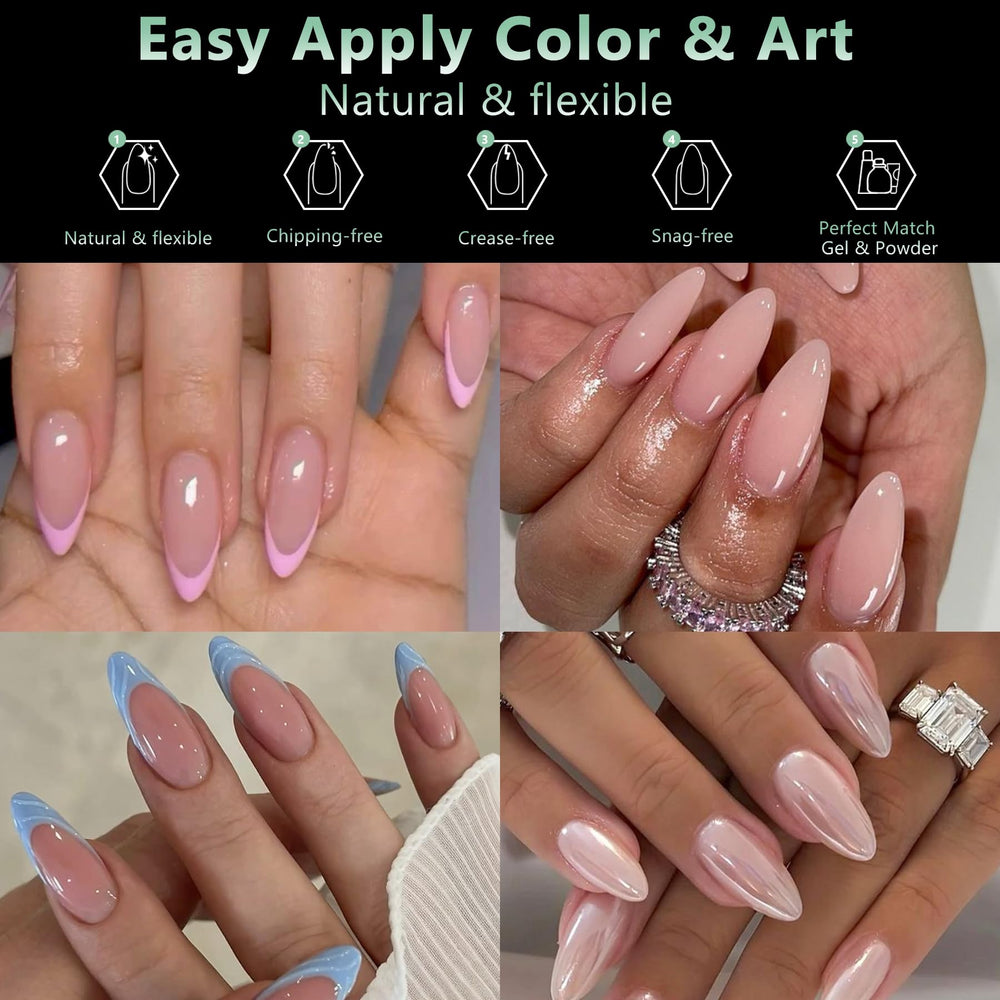 LEYKOSH soft gel nail tips with no-trace material for easy placement