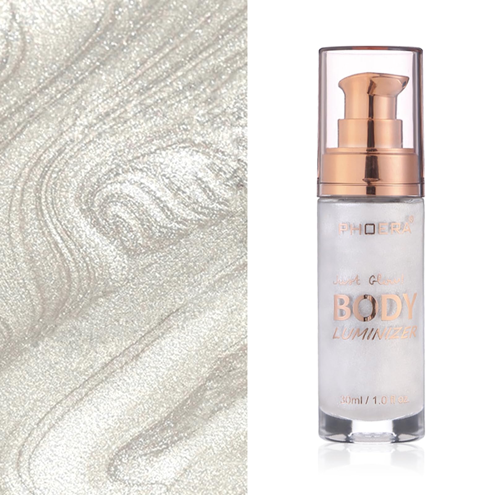 Lezero Body Shimmer Oil, textura ligera, se desliza sin esfuerzo.