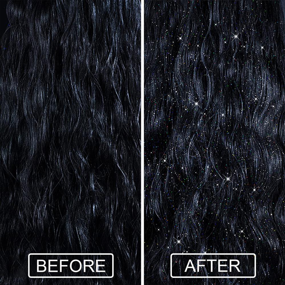 Lezero holo-silver shimmer provides water-resistant glow for festival looks.
