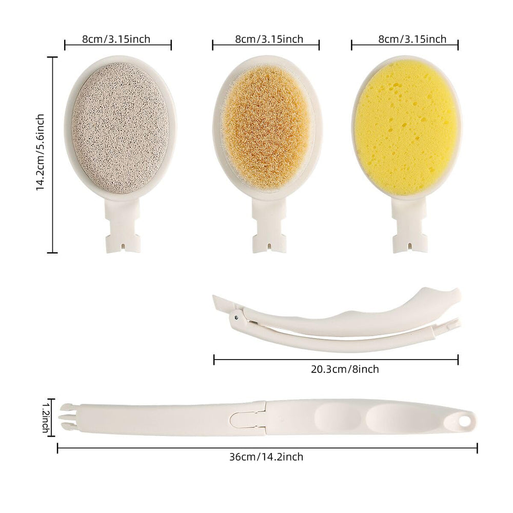 LFJ 3-in-1 system with interchangeable heads for cleansing, exfoliating, and applying creams.