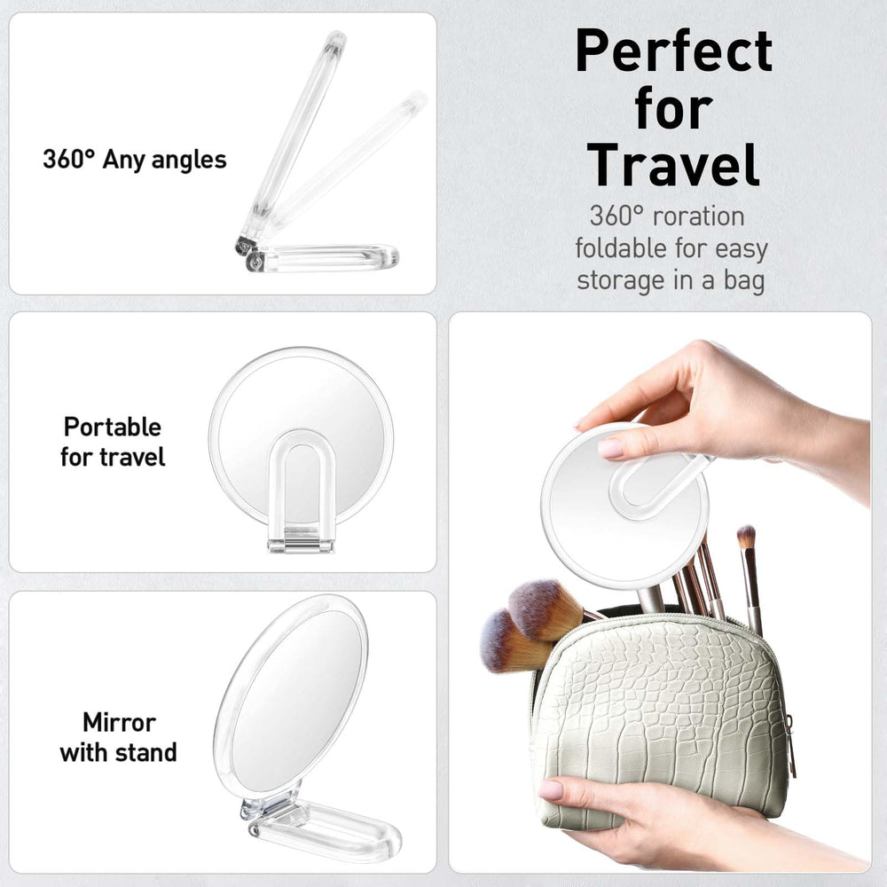 LFOYOU dual-purpose mirror supports makeup checks and skincare routines with clarity.