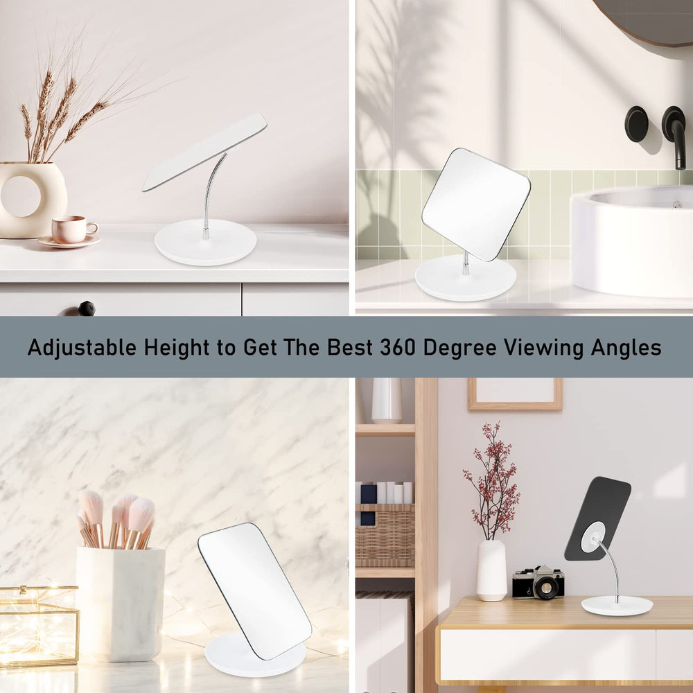 LFOYOU lightweight desktop mirror is portable and travel-friendly