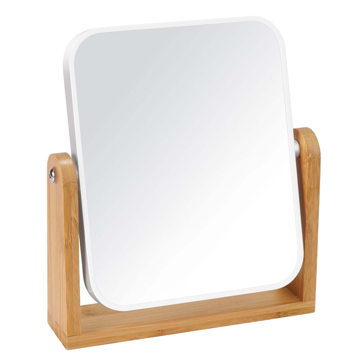 LFOYOU vanity mirror with bamboo stand, perfect for desks and vanities.