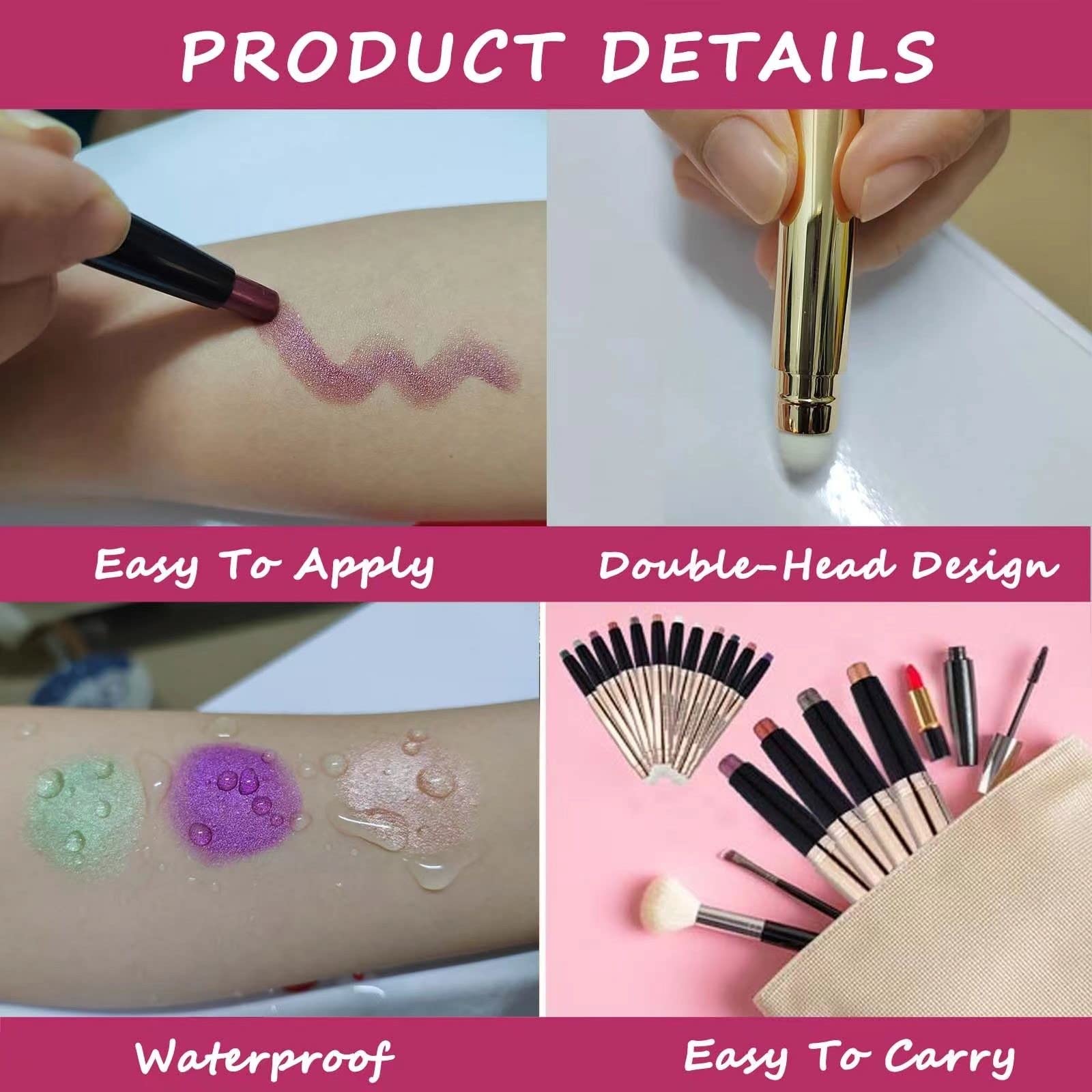 LGSZGDCN doce tonos de sombras pigmentadas para looks versátiles.