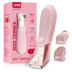 LGTGH bikini trimmer with mirror and LED light for precise grooming in hard-to-see areas.