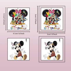 Diseños Mickey Mouse en colores brillantes, perfectos para actividades creativas.