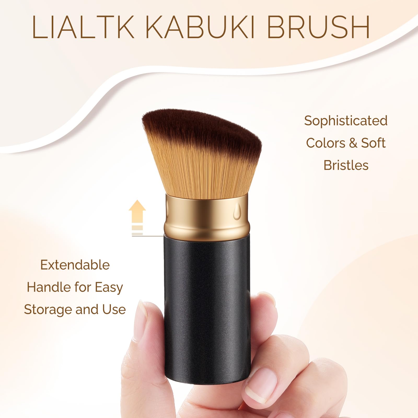 LIALTK vegan bristles close-up showing dense soft fibers for flawless application.