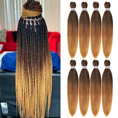 Liang Dian pre stretched braiding hair ombre 30inch ready for seamless long-lasting styles