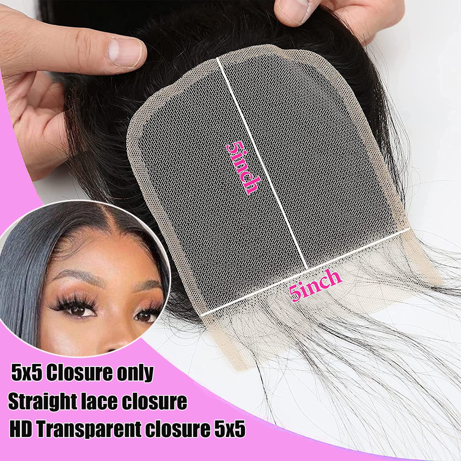 Liangya Hair closure 150% density delivers full, natural fullness