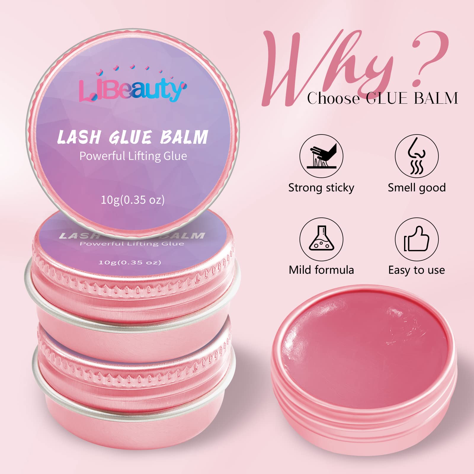 Libeauty nourishing lash balm hydrates lashes during lifting.