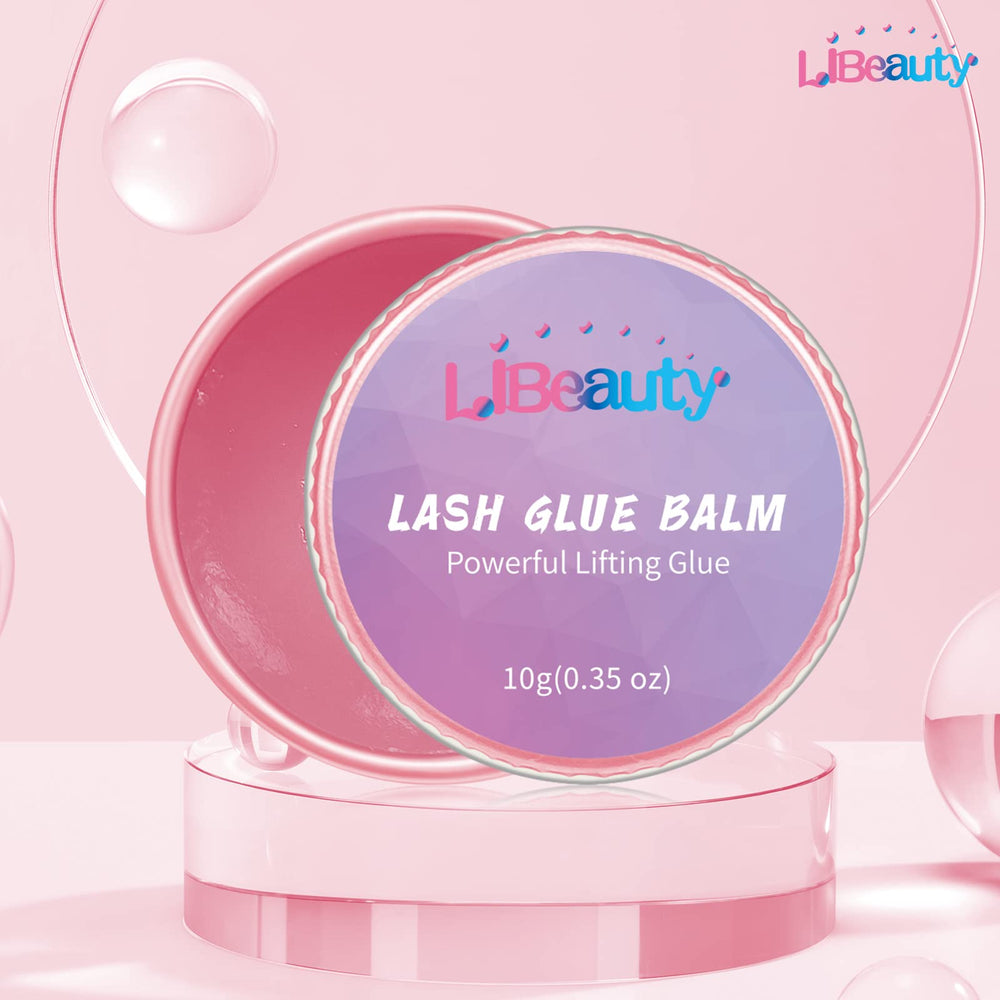 Libeauty wax-like glue balm texture enables quick lash fixation during lift.