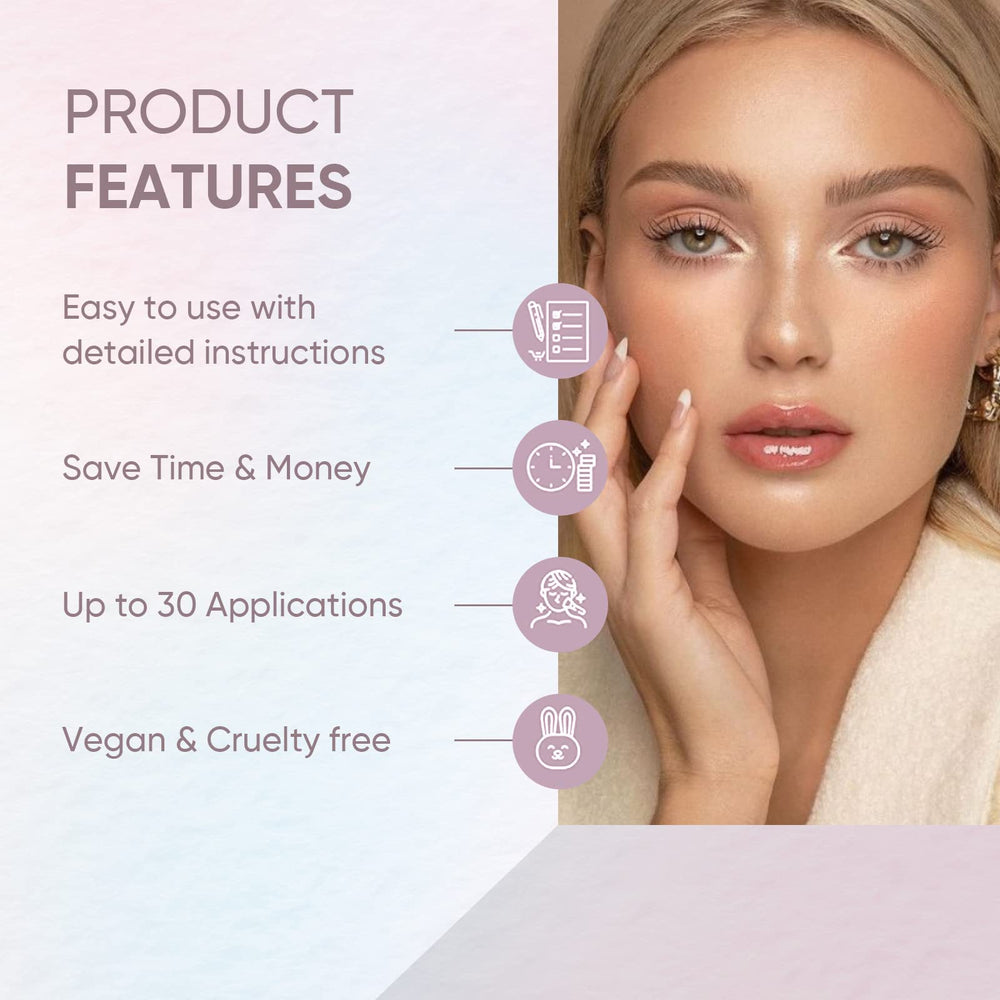 Libeauty step-by-step application guide for easy at-home use.