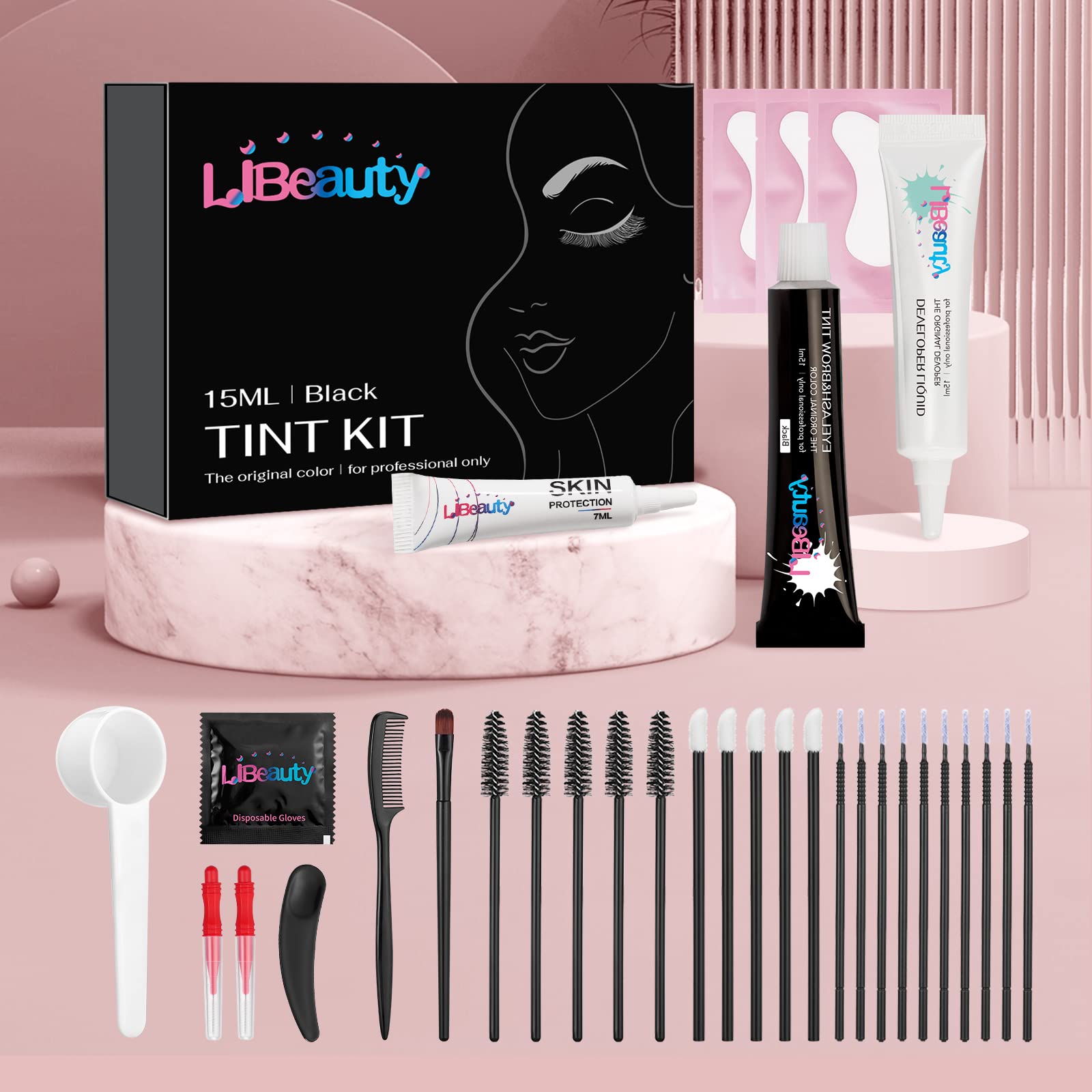 Libeauty tono de larga duración mantiene pestañas y cejas definidas durante el día.