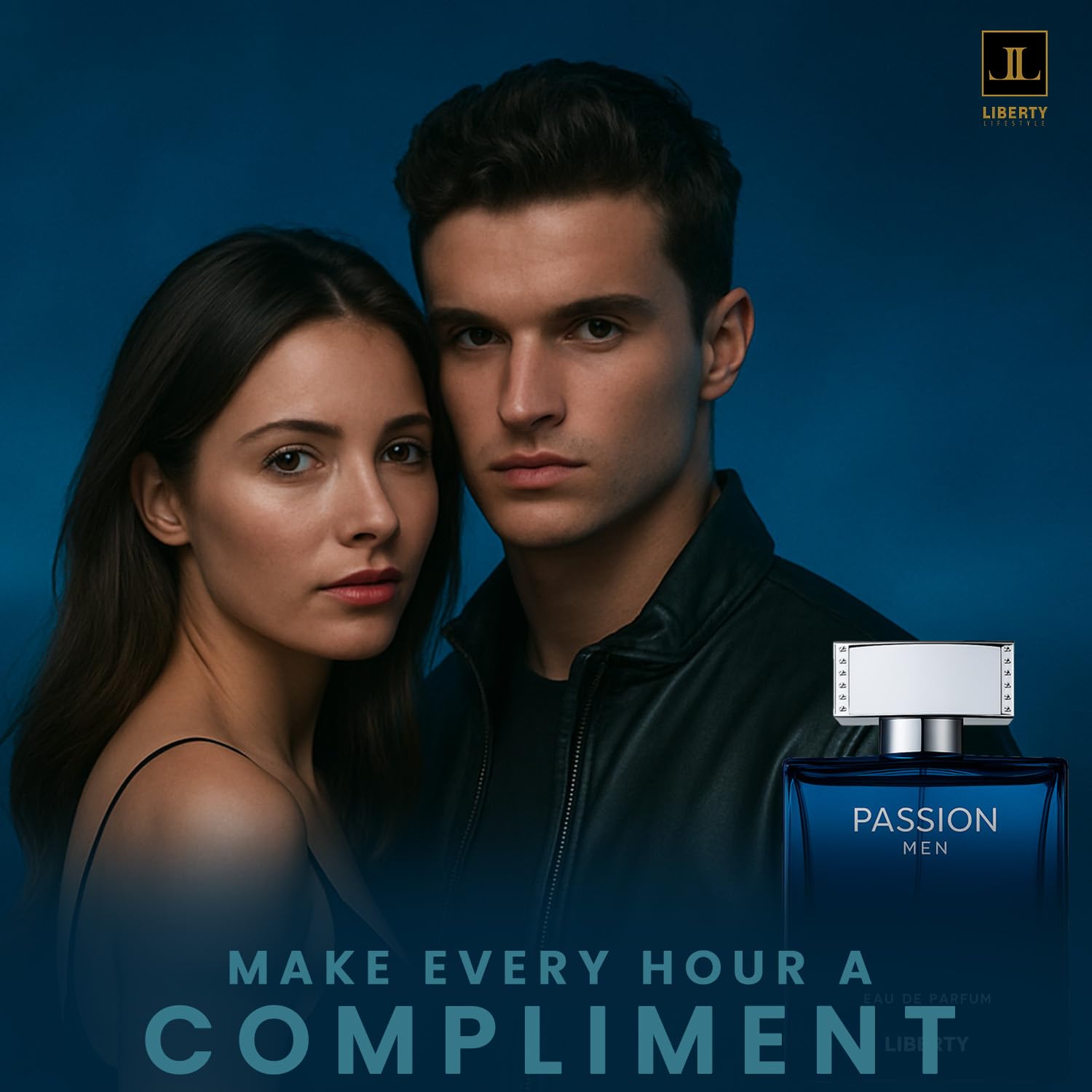 Liberty Luxury Passion bergamot and grapefruit top notes depicted.